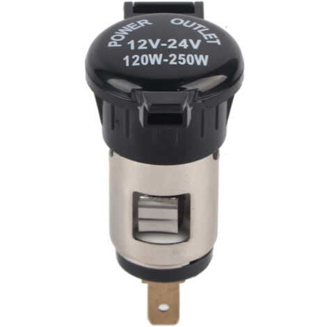 Adaptateur allume-cigare, prise anti-usure DC12-24V avec couvercle étanche pour moto de voiture de camping-car