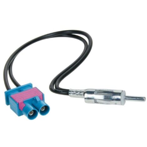 Adaptateur Antenne 2FDIN 2xFakra Din compatible avec Audi Fiat Mercedes Peugeot Seat Skoda VW