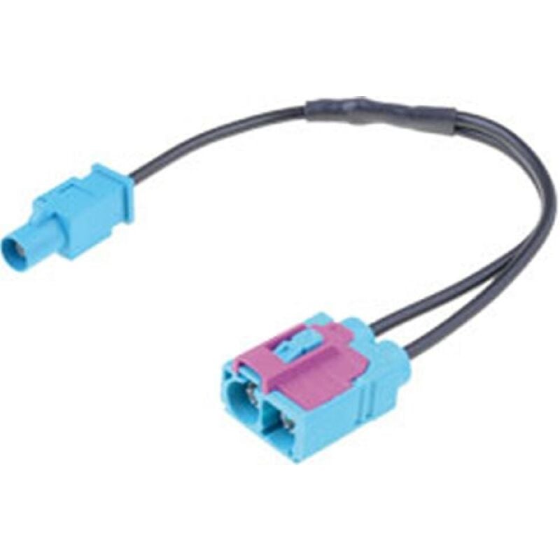 Adaptateur antenne 2x Fakra f vers 1x Fakra m compatible avec Audi vw ap08