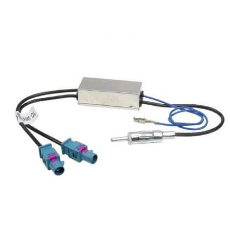 Adaptateur Antenne 2xFakra M Din M Amplifie compatible avec AUDI SEAT SKODA VW