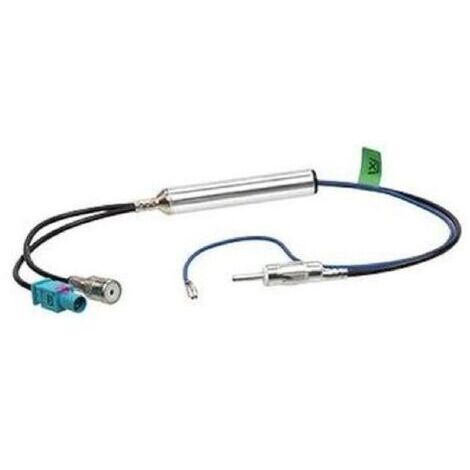 Adaptateur Antenne amplifie double 1 Fakra et 1 ISO Audi vers 1 DIN