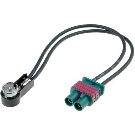 Adaptateur Antenne Double Fakra M ISO M coude compatible avec Audi Fiat Mercedes Peugeot Seat VW Skoda