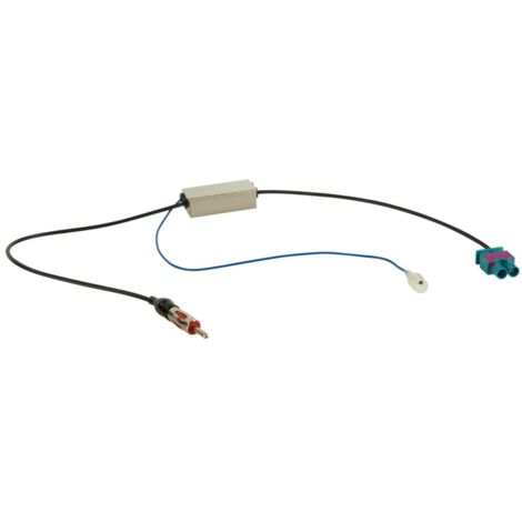 Adaptateur antenne Fakra M Double vers DIN Male 8.5V LEONI