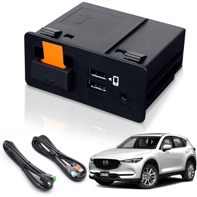 Adaptateur Apple Carplay CARabc compatible avec Mazda 2/3/6/CX3/CX5/CX9/MX5/FIAT 124 2014-2021, compatible avec Carplay et Android Auto, kit de mise