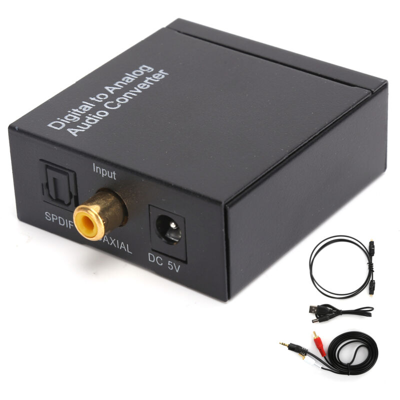 Rapanda - Adaptateur audio 3,5 mm Convertisseur coaxial optique numérique vers analogique rca l r pour la commutation audio professionnelle à