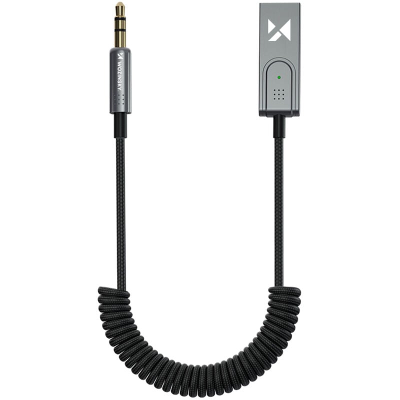 Adaptateur audio avec récepteur Bluetooth 5.3 et connecteur AUX miniJack 3,5 mm et USB-A
