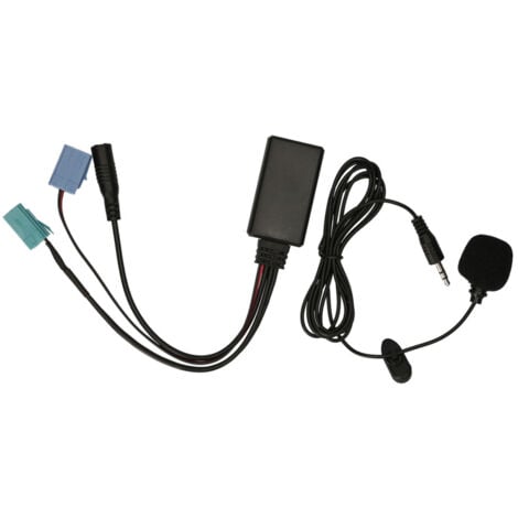 Adaptateur audio Bluetooth 5.0 pour autoradio, compatibilité Renault, appels mains libres, entrée auxiliaire ISO 6 broches