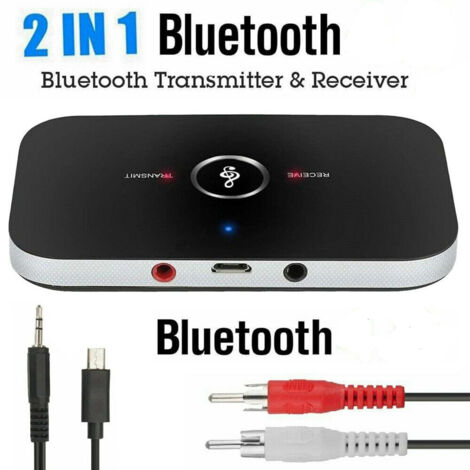 Adaptateur Audio Bluetooth - Émetteur et Récepteur 2-en-1 - Prise Jack 3,5 mm - Pour TV, Chaîne Hi-Fi, Casques, Enceintes, Lecteurs MP3 - 1 Pièce