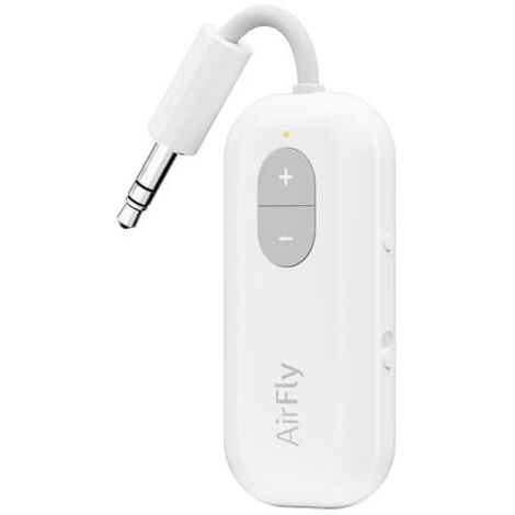 Adaptateur Audio Bluetooth - Émetteur Sans Fil pour Prise Jack 3,5 mm - Compatible Casques Sans Fil AirPods Écouteurs - 20 H Autonomie - Pour Avion TV Salle de Sport - 1 Pièce