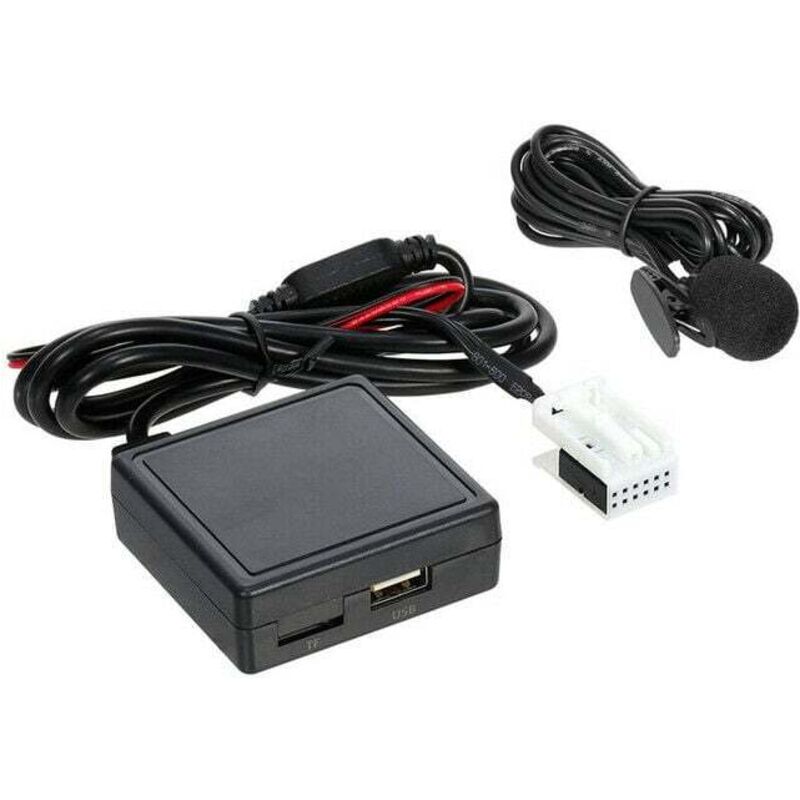 Euritecsa - Adaptateur audio mains libres sans fil RD4 avec remplacement bt, aux et usb pour Peugeot C2 C4 307308 - Le noir