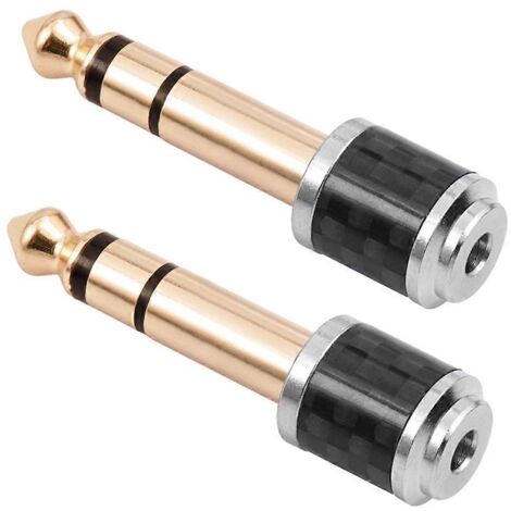 Adaptateur audio mini avec prise jack mâle 6,35 mm vers femelle 3,5 mm --