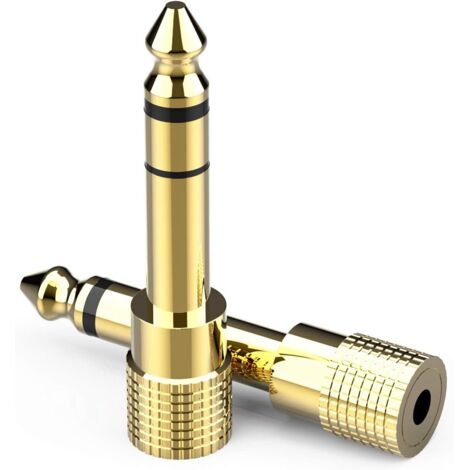 Adaptateur audio : prise jack 6,35 mm vers prise jack 3,5 mm  adaptateur jack 3,5 mm vers 6,35 mm.