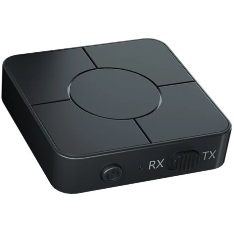 Adaptateur audio sans fil combinant récepteur et émetteur Bluetooth 5.0 pour les appels mains libres en voiture.