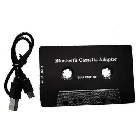Adaptateur audio universel Bluetooth 5.0 pour cassette audio, avec micro et câble auxiliaire pour téléphone et lecteur MP3.