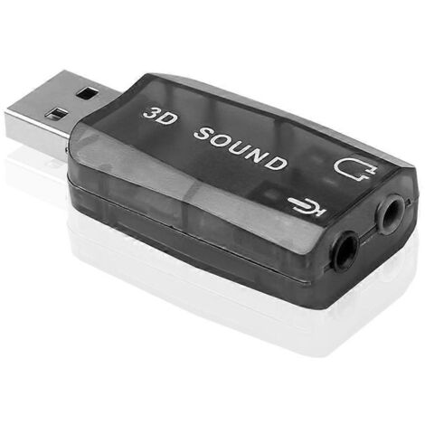 Adaptateur audio USB vers prise jack 3,5 mm, adaptateur USB vers auxiliaire pour micro et casque, carte son 3D externe