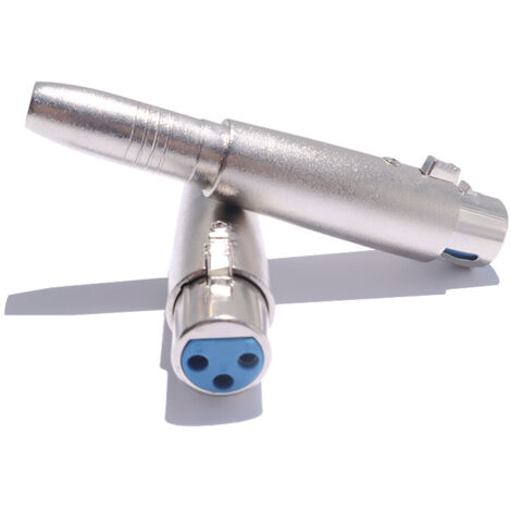 Adaptateur audio XLR femelle 3 broches à noyau de cuivre vers jack 6,5 mm femelle. Adaptateur XLR femelle 3 broches vers jack 6,35 mm pour microphone/table de mixage.