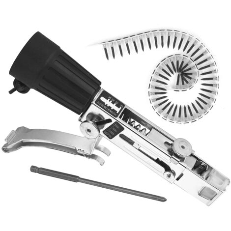 Adaptateur automatique de pistolet à clous à chaîne, fixation de perceuse électrique avec vis, outil de travail du bois, alimentation automatique, ruban de tournevis pour électrique
