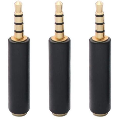 Adaptateur AV Câble vidéo caméra 3,5 mm vers RCA AV, câble mâle 3,5 mm vers fiche mâle 3RCA pour câble Audio stéréo AUX pour Smartphones, MP3, tablettes, Haut-parleurs, Home cinéma (3-Pack)