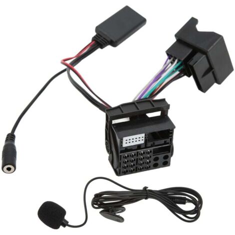Adaptateur Bluetooth 5.0 avec Microphone et Câble Aux pour Autoradio Peugeot 207 307 407 308 Mains Libres