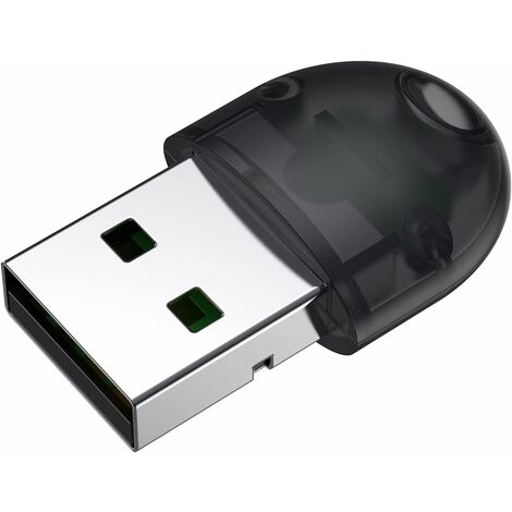 Adaptateur Bluetooth 5.0, clé USB Bluetooth, récepteur Bluetooth pour ordinateur de bureau, imprimante, casque, haut-parleur, compatible avec Windows 7/8/8.1/10 (noir)