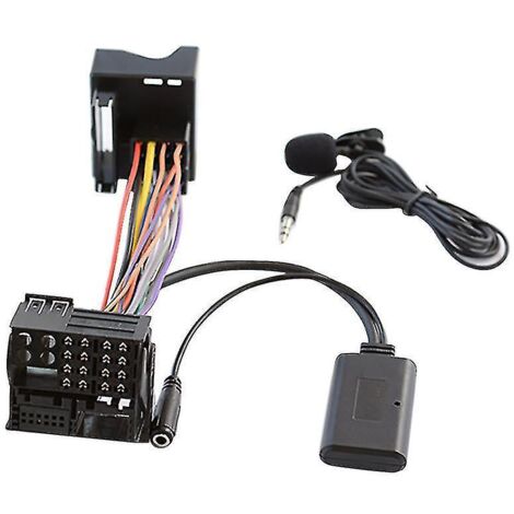 Adaptateur Bluetooth 5.0 pour voiture avec microphone et câble auxiliaire, compatible avec Ford 6000 CD.