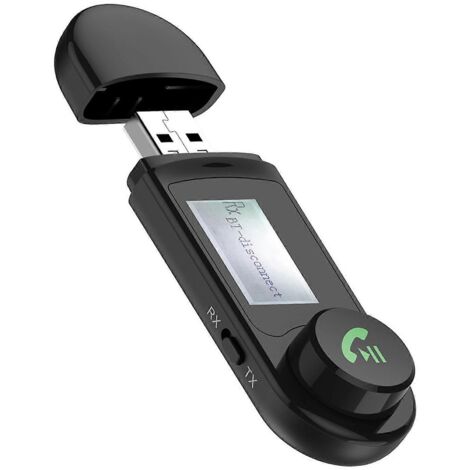 Adaptateur Bluetooth 5.1 Émetteur Récepteur Audio avec Écran LCD et Prise Jack 3.5mm
