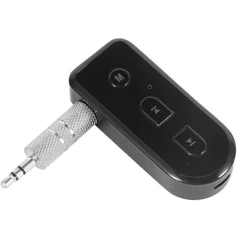 Adaptateur Bluetooth Audio Voiture Sans Fil, Récepteur Musique Jack 3.5mm Aux pour Autoradio, Kit Mains-Libres Stéréo.