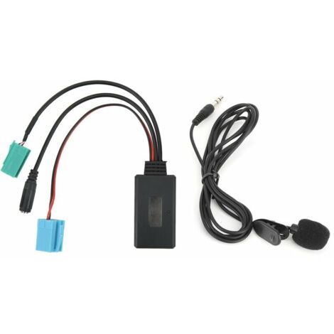 Adaptateur Bluetooth AUX, Voiture 12V 6Pin Universel Bluetooth 5.0 Câble Audio AUX Câble Adaptateur Audio Câble Adaptateur Radio Câble Adaptateur AUX Câble de Connexion Audio