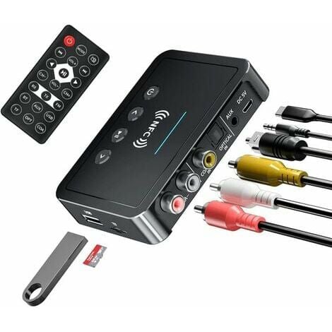 Dilwe adaptateur audio pour Clarion Adaptateur RCA Radio Bluetooth 5.0  Câble de musique Audio sans fil pour voiture automatique
