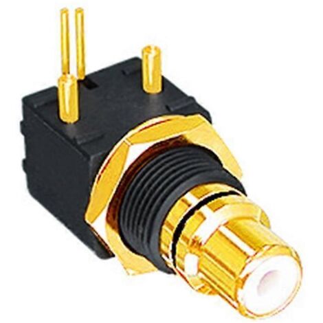 Adaptateur BNC Femelle à 90 Degrés / Connecteur Coaxial Coudé avec Prise RCA Femelle