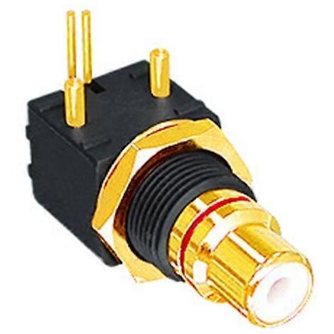 Adaptateur BNC Femelle Métallique à 90° / Connecteur Coaxial avec Prise RCA Femelle