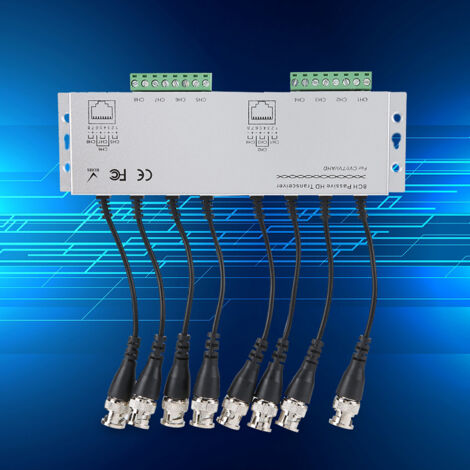 Adaptateur BNC Mâle vers RJ45 pour Caméra de Sécurité CCTV HD 8 Canaux