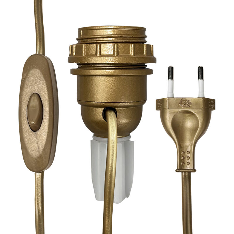 Kit adaptateur bouteille doré équipé E27 - tibelec