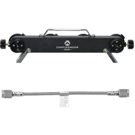 Adaptateur butane 4 en 2, type à vis, tuyau d'extension, adaptateur fendu pour réchaud, adaptateur de conversion pour cartouche de gaz, compatible avec les réchauds de camping portables.