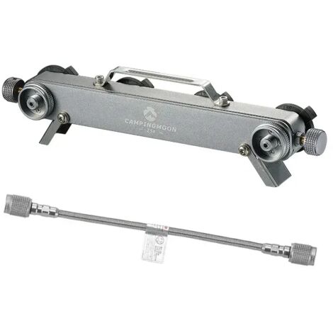Adaptateur butane 4 en 2, type à vis, tuyau d'extension, adaptateur fendu pour réchaud, adaptateur de conversion pour cartouche de gaz, compatible avec les réchauds de camping portables.