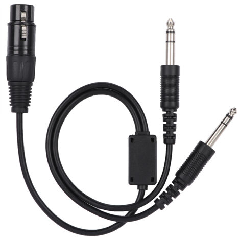 Adaptateur Câble Aviation 5 Broches pour Casque Airbus XLR vers Double Prise GA