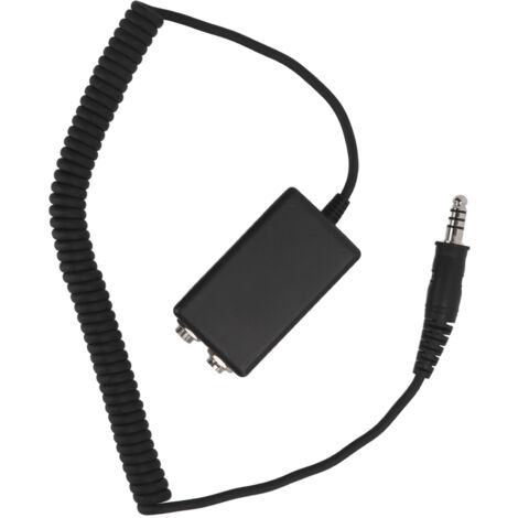 Adaptateur câble U174 mâle vers GA femelle 150cm pour casque aviation et hélicoptère