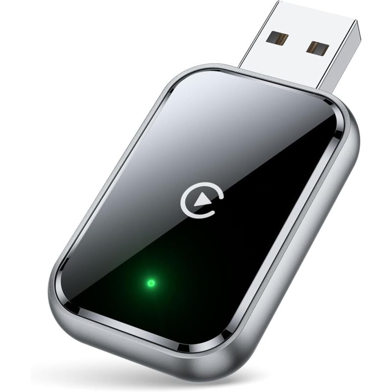 Adaptateur CarPlay sans Fil & Android Auto sans Fil, 2 en 1 Wireless Carplay Adapter avec USB C/A, Plug and Play, Supporte Bluetooth/WiFi/Google