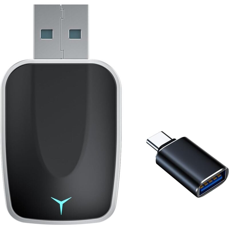 Adaptateur CarPlay sans fil et Android Auto 2-en-1,2025 Plug and Play convertisseur filaire en adaptateur sans fil pour Apple CarPlay/Android