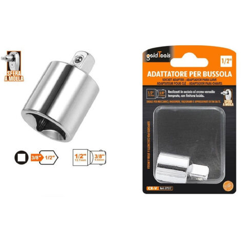 Adaptateur Carré De 3/8" Pour Clés à Douille à Bille à Ressort De 1/2" 57217