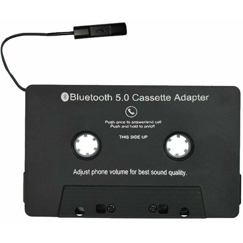 Adaptateur cassette audio auxiliaire Bluetooth 5.0 pour voiture - Lecteur cassette audio - Convertisseur de cassette de téléphone