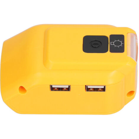 Adaptateur chargeur batterie 14V-22V lampe LED USB sortie CC 12V (DCB090)
