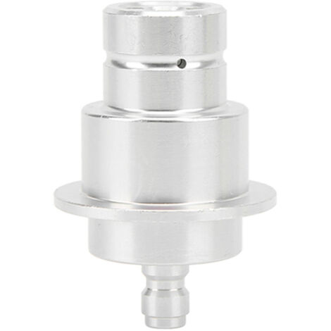 Adaptateur CO2 en alliage d'aluminium 0,3 pouce, déconnexion rapide, haute résistance à l'usure, connecteur pour machine à soda argenté