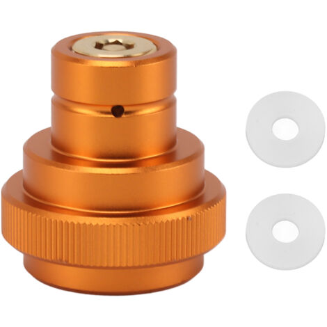 Adaptateur CO2 Rapide Amélioré pour Machine à Soda, Accessoire de Recharge Valve avec Raccord Rapide pour Cylindre CO2 TR21-4 Jaune