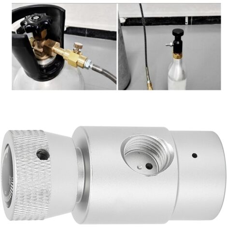 Adaptateur CO2 Soda ASA - Valve Connecteur Set - Filling Accessory Silver - 1/4BSPP-TR21-4 - Aluminium Argent