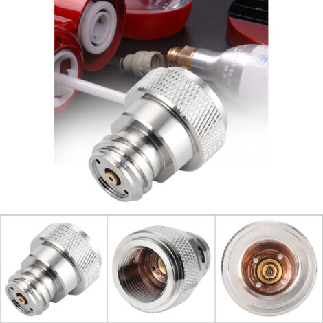 Adaptateur Conversion CO2 Tank Canon Paintball (Argent) avec Clé en L - Matériau Brass Durable, Compatible Machine Sodas/Eau Pétillante/Inflation