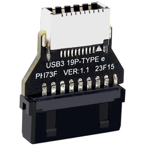 Adaptateur convertisseur 19 broches/20 broches vers TYPE-E pour carte mère d'ordinateur--