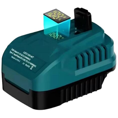 Adaptateur/convertisseur 2 en 1 pour batterie lithium-ion 18 V 100 W