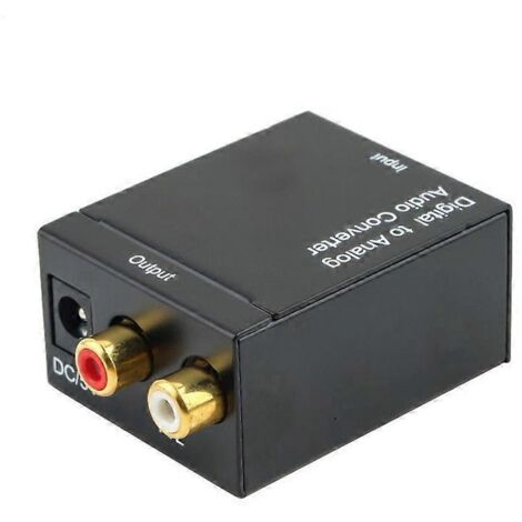 Adaptateur convertisseur audio numérique optique Toslink SPDIF coaxial vers RCA--