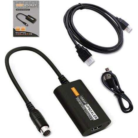 Adaptateur convertisseur compatible HDMI, prêt à l'emploi, pour Sega for Saturn